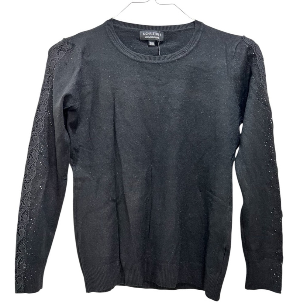 Black CASHMERE sweater, size S/M, super soft,